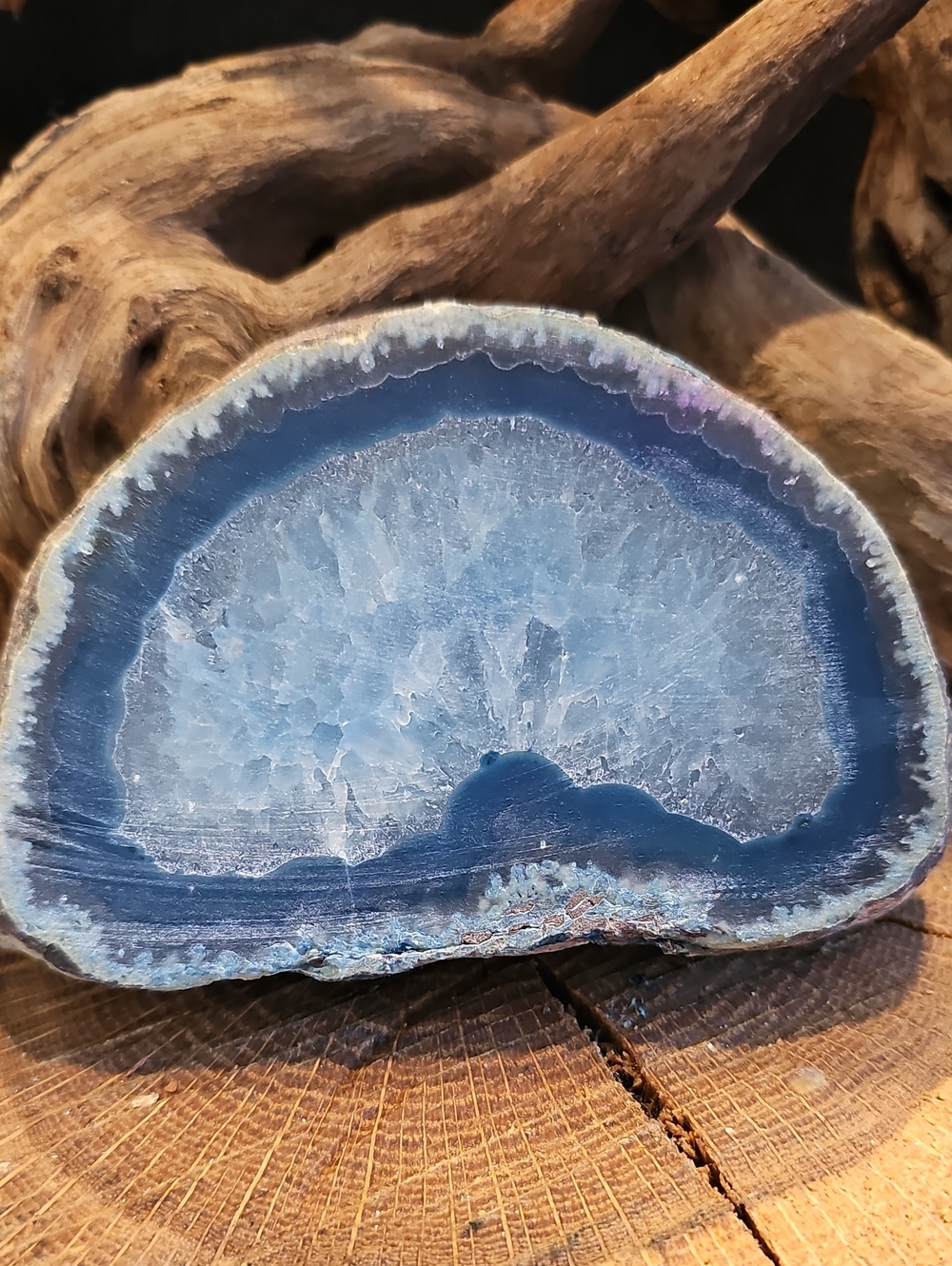 Blue Agate Geode Decorative Slice - Home Accent - Picture 7 of 7